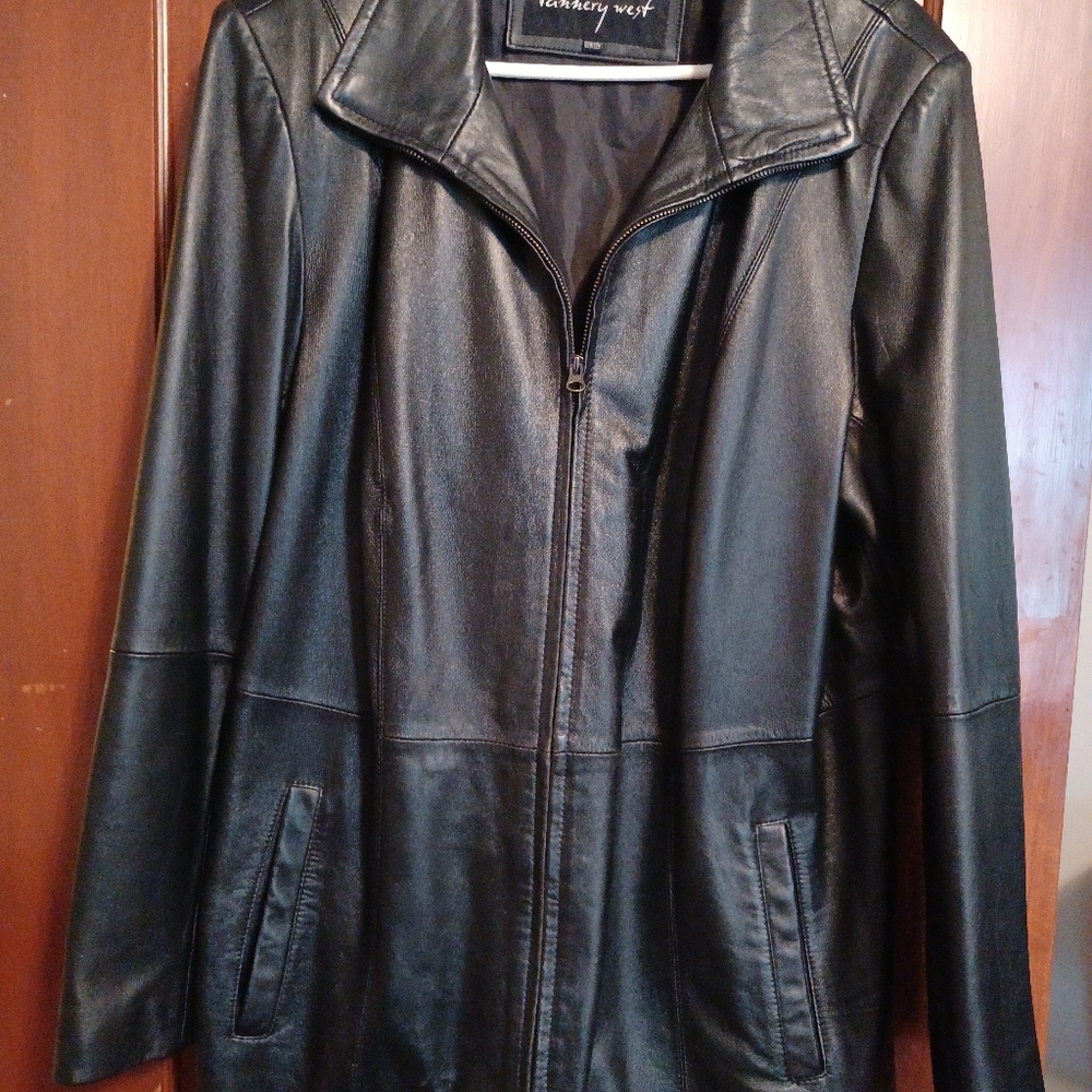 Black Leather Coat